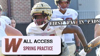 FSU Football  Florida State Practice HIGHLIGHTS  1st day full pads  FSU Spring 2024  Warchant [upl. by Anihcak355]