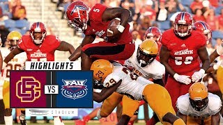 BethuneCookman vs FAU Football Highlights 2018  Stadium [upl. by Hamrah]