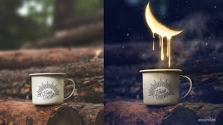 Melting Moon Effect Photo Manipulation Tutorial [upl. by Meir]