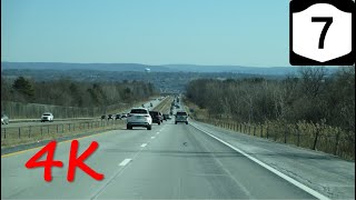 ⁴ᴷ NY Route 7 Interstate 87 to Collar City Bridge eastbound 4K VIDEO [upl. by Zasuwa]