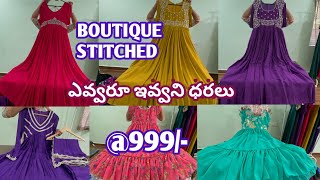 Most trending customised boutique stitched long frocks maggam work frocks [upl. by Anirrehs623]