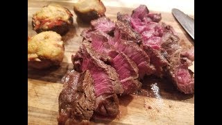 Steak with Pizza Mushrooms and Spinach Salad [upl. by Nevart877]