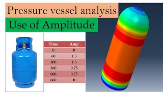 Pressure vessel analysis  Axisymmetric model  How to use Amplitude in ABAQUS CAE [upl. by Amado492]