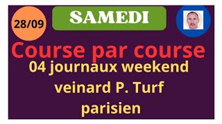 SAMEDI 28092024 COURSE PAR COURSE VEINARD WEEKEND PARISIEN PTURF [upl. by Mildred]