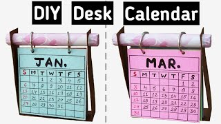 How to make Desk Calendar  DIY Calendar 2019 [upl. by Aramit]