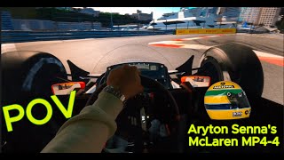 Ayrton Sennas McLaren MP44 │Monaco │Fanatec CS DD│POV [upl. by Morly]