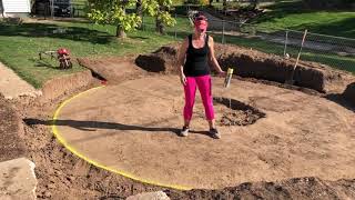 How to Make a Large Diameter Circle for Landscape Firepit Patio Series [upl. by Nayb]