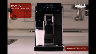 GAGGIA MAGENTA PRESTIGE  HOW TO CLEAN THE MILK SYSTEM [upl. by Eneli]