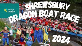 Dragon boat race 🐉 Severn Hospice ❤️ Shrewsbury Shropshire charity races 🚣‍♀️ 20th anniversary [upl. by Leraj562]