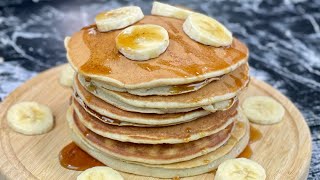 AVEZVOUS 2 BANANES 🍌 Essayez ces pancakes express SANS SUCRE  🥞 [upl. by Kleinstein]