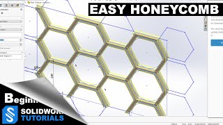 SolidWorks SolidWorks Tutorial Honeycomb SolidWorks [upl. by Clary141]