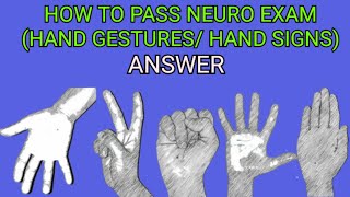 NEURO EXAM HAND GESTURES  HAND SIGNS ANSWER [upl. by Aeila962]