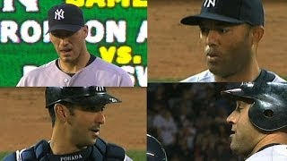 2010 ALDS Gm 2 Core Four plays last game together [upl. by Airehc]