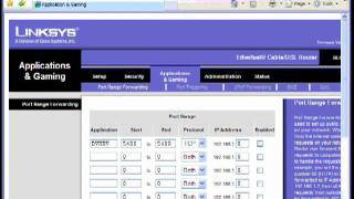 TUTORIAL How To Port Forward using a Linksys Router [upl. by Anifled]