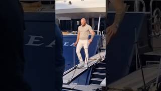 Conor McGregor was seen leaving his yacht in Puerto Banus to meet fans mcgregor fans puertobanùs [upl. by Doralin884]