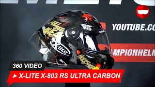 XLite X803 RS Ultra Carbon Holeshot Red Full Face Helmet  ChampionHelmetscom [upl. by Mona]