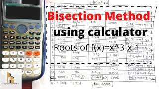 Bisection Method  Bisection Method by using calculator x3x1 Bisection Method Numerical Methods [upl. by Hopper]