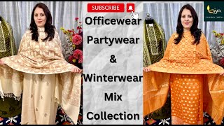 11224🌸Order7015950491 Mix Partywear Officewear amp Winterwear suits collection 🌸 [upl. by Ries]