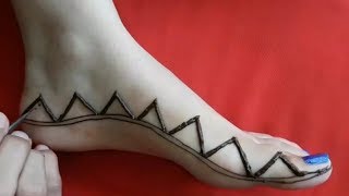 Stylish mehndi Design For Legs  Easy Mehndi Designs For Legs  mehndi design [upl. by Ahsika839]