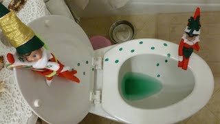 HAPPY ST PATRICKS DAY MY ELF CAUGHT ON THE TOILET WITH GREEN WATER [upl. by Aiet]