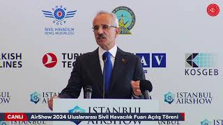 Canlı  AirShow 2024 Uluslararası Sivil Havacılık Fuarı Açılış Töreni  İstanbul [upl. by Particia]