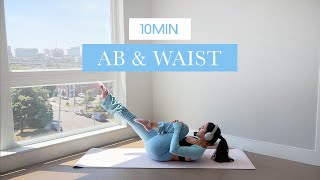 10MIN Ab amp Waist Pilates  daily tone amp sculpt  beginner friendly verbal cues  MADELEINEABEID [upl. by Aggappera]