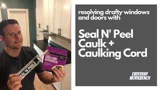 Drafty window solutions using caulking cord and seal n peel removable caulking [upl. by Anaer]