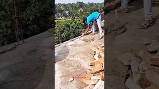 Roof Parapet wall 👍 construction brickwork shorts youtubeshorts krishnagsardar1994 [upl. by Beitch]