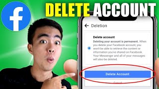 How to DELETE your Facebook Account Permanently 2024 [upl. by Ayotnom339]