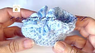 crochet escarpines para bebé paso a paso super fáciles [upl. by Barlow743]