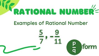 Rational Numbers  What is rational number  Examples of rational number [upl. by Pontone]