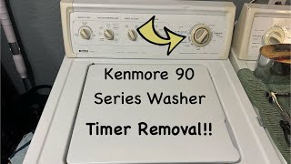 Kenmore 90 Series Washing Machine Timer Removal [upl. by Eseyt530]