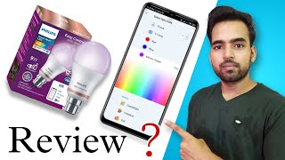 Philips Smart Bulb review 9W WiFi  Philips Smart Bulb setup Wiz app Hindi [upl. by Prudhoe]