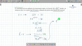 Función exponencial y logarítmica  Problema II [upl. by Aracal]