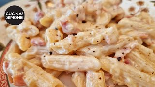 Pasta alle 3 quotPquot Anni 80  Penne Panna e Prosciutto [upl. by Ahtilat664]