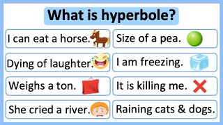 What is hyperbole 🤔  Hyperbole in English  Learn with examples [upl. by Aicinoid]