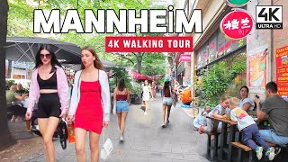 MANNHEIM THE MANHATTAN OF GERMANY IN SUMMER 2024 4K WALKING TOUR WITH CAPTION 4K HDR 60 fps [upl. by Ahsined]