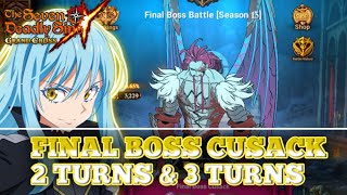 FINAL BOSS CUSACK FARM TEAMS FOR HARD AND HELL DIFFICULTY  7DS Grand Cross [upl. by Sorgalim]