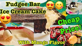 Fudgee Bar Ice Cream Cake with a Twist of Mango Flavor  easy Recipe [upl. by Acey739]