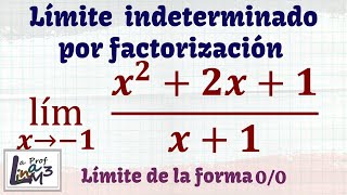 Limites indeterminados aplicando trinomio cuadrado perfecto  La Prof Lina M3 [upl. by Bowman]