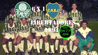 Palmeiras 6 x 1 Boca Juniors  Copa Libertadores 1994  Gols [upl. by Annmaria525]