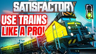 The Ultimate Train Guide How to Use Trains Like a Pro in Satisfactory [upl. by Yllac778]