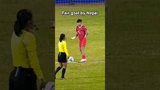 Nepal vs India  Nepal scored a goal but the referees unfair decision women saff championship 2024 [upl. by Erie]