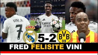 Real Madrid 52 Dortmund Fred mete chapo ba devan Vinicius e mande voye Mpappe sou ban [upl. by Nylirehs]