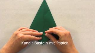 Tannenbaum basteln  Anleitung Weihnachtsbaum basteln  Weihnachtsdekoration  einfaches Origami [upl. by Nyladnar]