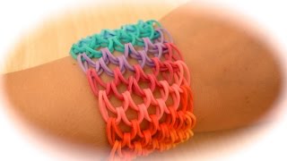 Rainbow Loom Dragon Scale Armband deutsche Anleitung [upl. by Oigimer]