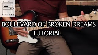 Como tocar quotBoulevard of Broken Dreamsquot de Green Day  Tutorial Guitarra HD [upl. by Nichole264]