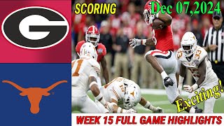 Georgia Bulldogs vs Texas Longhorns WEEK 15 FULL GAME 3rdQtr Dec 72024 NCAAFTODAY [upl. by Riorsson]