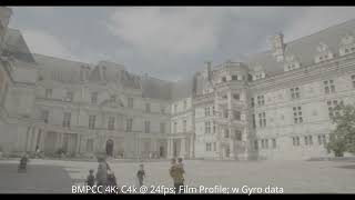 Castle Courtyard  24fps Cinema4K BMPCC4K footage  12bit BRAW Dolby Vision Ready [upl. by Nnomae717]