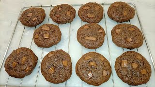 🍪 RECETTE DES COOKIES DOUBLE CHOCOLAT ULTRA MOELLEUX ET IRRÉSISTIBLE TRÈS FACILE ET RAPIDE À FAIRE 🍪 [upl. by Ainirtak]